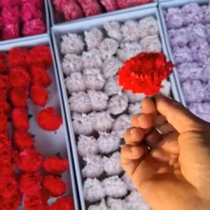 Hoa sáp cẩm chướng (50 Bông) đa dạng màu sắc dùng để cắm hoa bó hoa và làm quà tặng