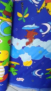 kain bahan polymicro lebar 240cm harga per 50cm karakter anak