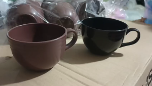 ( isi 3 pcs) Grosir Cangkir Kopi Coklat / Cangkir Gelas Plastik / CANGKIR LULU