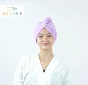 Handuk Keramas / Handuk Pengering Rambut Berkancing / Handuk Keramas Kepala Cepat Kering