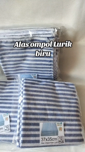 3pcs BABY BONBON Alas Ompol Bayi Lurik BIRU 50x40cm 37x35cm Halus Popok Newborn