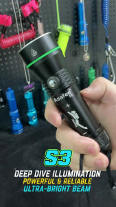 Asafee S3 2000LM XHP50 Diving Flashlight Aluminum IPX8 110M Torch for Scuba and Night Fishing Ilaw Sulo