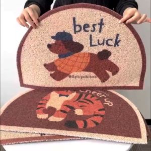 พรมดักฝุ่น PVC ลายการ์ตูน พรมปูพื้นหน้าห้อง ผ้าเช็ดเท้า กันลื่น ยืดเกาะพื้นดี 40*60cm