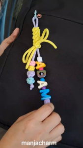IsaLifestyle DIY Keychain Nama Custom | Pilih Huruf A-Z | Manik Huruf UV Acrylic 20mm Bag Bottle Phone Charm