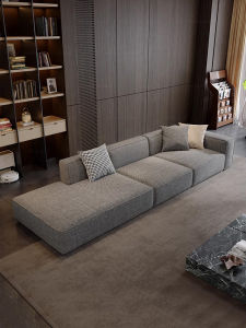 Modern Italian Minimalist Cotton Linen Fabric Sofa Detachable Home Use Straight Row Bean Block Corner Sofa for Small And Large Spaces