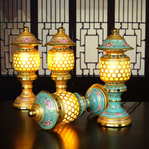 Taobao Collection โคมไฟดอกบัวโคมไฟบูชาพระพุทธรูปโคมไฟLED - สมาร์ทแวร์และรูปลักษณ์ด้วยLED