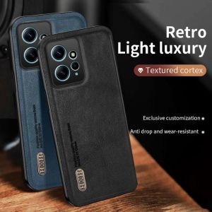 Realme12X Casing For Realme 12 Pro Plus 12X 5G Realme12 Pro+ 12Pro+ Realme12Pro+ 2024 Retro Matte Leather Phone Case Holder Lens Full Protection Shockproof Casing Back Cover