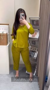 Aleena Set | Setelan Lengan 7/8 Celana Panjang Wanita