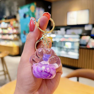 Creative Sanrio Character Sandflow Keychain Couple Gift Cute Kuromi School Bag Pendant Silicone Cartoon Series Lollipop Keychain