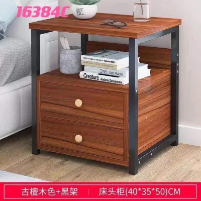 Bedside cabinet assembly furniture 2 drawers