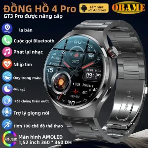 Đồng Hồ Thông Minh GT Series 2025 4 Pro Màn Hình AMOLED HD Gọi Bluetooth Đo Nhịp Tim Chống Nước Dành Cho Huawei Android iOS Dành Cho Nam