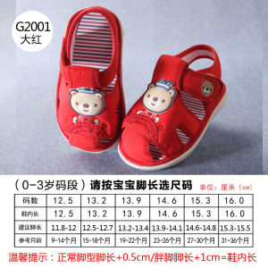 Anti-Slip Cotton Slip-On Shoes for Toddlers And Infants Girls Boys Walking Shoes Summer Soft Bottom Baby Sandals MonSter Bear