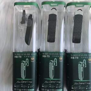 Bluetooth wireless RB-T9 Head set Wireless Rechargeable Bluetooth device long lasting Battery. new powerful Design.