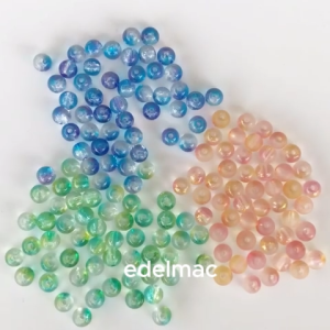 Manik Mote 6mm Bulat Kaca Retak Akrilik Kalung Gelang Aksesoris Hiasan Kerajinan DIY