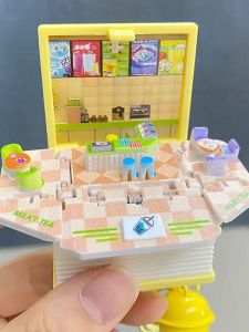 3D Puzzle Toy Keychain Flip Book Tea Shop Astronaut Creative Stress Relief Castle Educational Toys Fun Cartoon Plastic Material