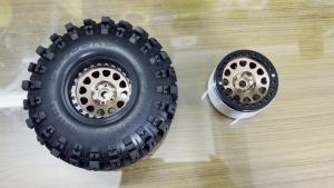 4 Bánh Xe Kim Loại Beadlock 2.2 Inch Với Lốp Xe Crawler Dành Cho Xe RC Crawler Tỷ Lệ 1:10 SCX10 90047 D90 TF2 CC01 TRX4 Gen8 Everest Gen7 Pro