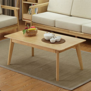 Solid Wood Coffee Table Modern Minimalist Living Room Furniture Nordic Japanese Style Double Layer Multi Drawer Combination