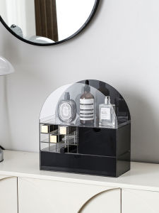 Acrylic Cosmetic Storage Box Transparent Luxury Sensation Makeup Brush Organizer Desktop Storage Rack Nordic Style Universal