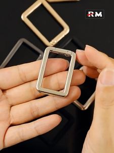 No-Sewing Luggage Accessories Square Opening Spring Buckle Woc Handbag Messenger Bag Shoulder Strap Modified Square Buckle Spring Ring Zinc Alloy Connecting Buckle Jewelry Keychain
