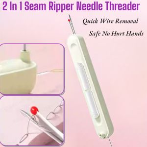 Dual-Purpose Needle Threader And Seam Ripper Quick Wire Removal Diy Craft Accessories For Elderly