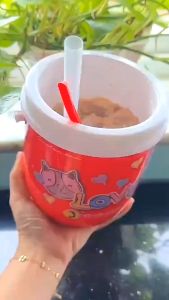 Thùng đá mini 1 Lít Có Quai Thiết kế 3 lớp giữ nhiệt  bình đá đựng nước hot trend