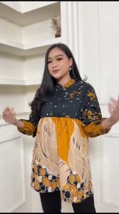 ISI 2 PCS BLOUSE BATIK KANTOR KEKINIAN ELEGAN