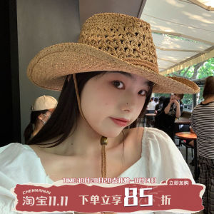 หมวกยีนส์แบบเรโทรอเมริกันสําหรับผู้หญิง ป้องกันแสงแดด เหมาะสําหรับการแคมป์ ปีนเขา วันแดดและเสื้อผ้าในท้องถนน