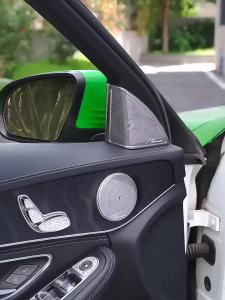Ốp Loa Cửa Xe Mercedes Benz W205 W213 X253 Trang Trí Nội Thất Bằng Thép Không Gỉ Phụ Kiện Dành Cho GLC C E Class E200