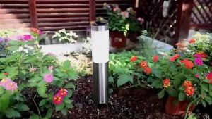 Vimite Led Lampu Solar Lights Outdoor Waterproof Garden Lights White/Warm Lawn Lamp Stainless Steel Pathway Landscape Lamp for House Garden Courtyard Decoration 太阳能led灯户外