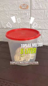 TOPLES MELODI 5 LITER - Tempat Makanan Plastik 5000ml / Snack Kiloan Toples / Sealware
