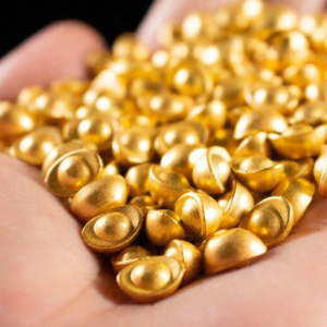 Solid Gold Ingots Antique Metal Ornament