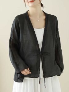 Áo Khoác Cardigan Ngắn Mùa Hè Mới Phong Cách Cổ Điển Chống Nắng Mỏng Cổ Chữ V Có Thắt Lưng Áo Khoác Ngoài Thời Trang Thường Ngày