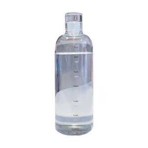 Masely 500ml Plastic Bottle Portable Colorful/Transparent Creative Time Mark Water Cup