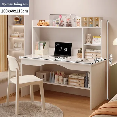 DICUNLIN | Bàn Học Đa Năng Có Kệ Sách