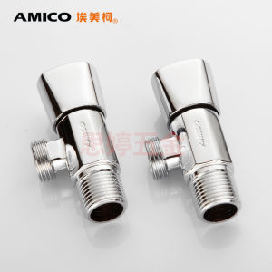 Thickened Brass Angle Valve for Home Use 4-Way Switch Hot Water Heater Faucet Toilet Valve JF19 L-Type Corner Valve with Ceramic Core
