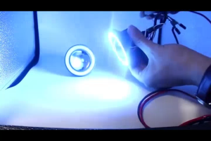 3.5 Inch 2PCS Car LED Angel Eyes Fog Light 12V Ring Lens Projector Ring Lamp Daytime Running Lights