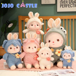 JOJO CASTLE 30/40/50/70cm Super Kawaii Rabbit Plush Toys Cute Elephant Pig Sheep Stuffed Rabbit Soft Toy Accompany Pillow Kids Birthday Gift Dolls Valentines Gift