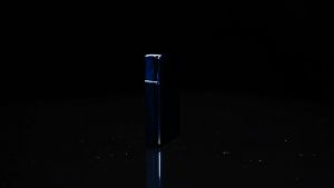 Zippo Blue Slim Sapphire Design Windproof Pocket Lighter 20494 ดีไซน์ Blue Slim Sapphire ไฟแช็กไม่มีเชื้อเพลิงภายใน