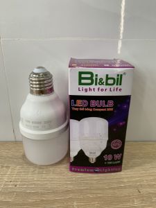 Bóng đèn led trụ tròn Bi&bil E27 10W (công nghệ Nhật Bản-ánh sáng Trắng/Vàng nắng)