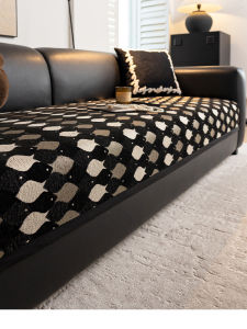 Modern Luxury Sofa Cushion Non-Slip Fixed Cover for Three-Seater Sofa Wear-Resistant Anti-Cat Scratch Breathable Machine Washable