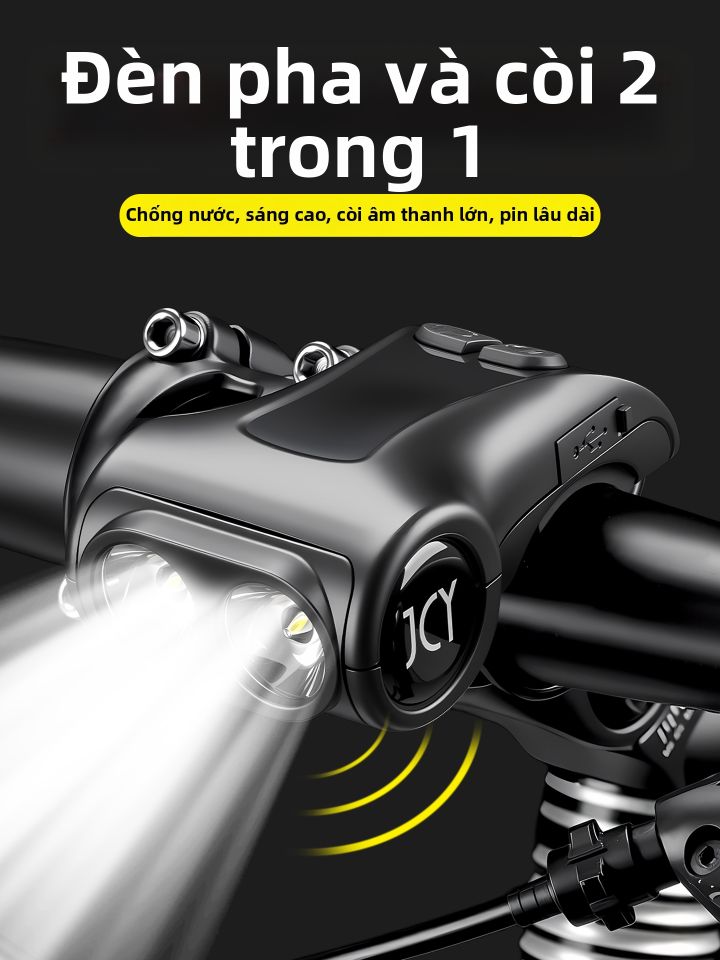 TOOKTRO | Đèn Pha Xe Đạp Đi Đêm Công Suất Cao