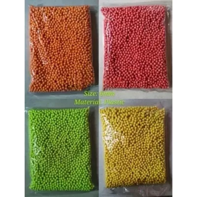*02A* 1kg. Plastic Beads 6mm