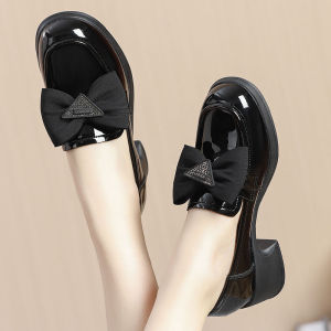 Soft Bottom 2025 Patent Leather Womens Shoes Ultra Soft Non-Slip Large Size 41-43 Spring Autumn Style British Single Shoes