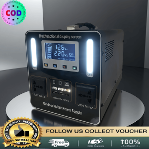 220V/1200W Outdoor Power Bank Large Capacity Charging Station Multiple Charging Ports 3 Charging Modes LED Light
