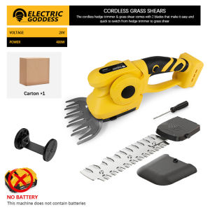 2-in-1 Handheld Hedge Trimmer Electric Grass Trimmer Rechargeable Lawn Trimmer For Dewalt 20V Battery Pin