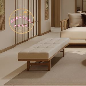 New Chinese Style Solid Wood Sofa Coffee Table Set White Poplar for Hotel Business Reception Living Room Mid-century Furniture