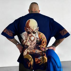 Bandai | Dragon Ball Master Roshi T-shirt Anime Graphic Tee Men Women Short Sleeve Casual Streetwear Summer Tops Vintage Cartoon Print