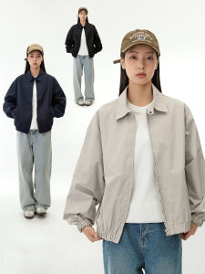 Áo Khoác Mỹ Cổ Bẻ Thường Ngày MANNSTU Mùa Xuân Mới Áo Khoác Ngoài Màu Trơn Rộng Rãi Cho Cặp Đôi Áo Khoác Ngoài Thường Ngày Bằng Polyester