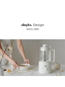 Olayks 1L Soymilk Maker Blender Baby Food Processor | Quick 20min Soy Milk | Auto Wash | Low Noise | Glass Jug | Multi-Function 低噪音免过滤豆浆机 婴儿辅食