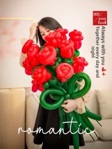 HUAFANGXISHI | Valentine Balloon Rose Bouquet for DIY Projects